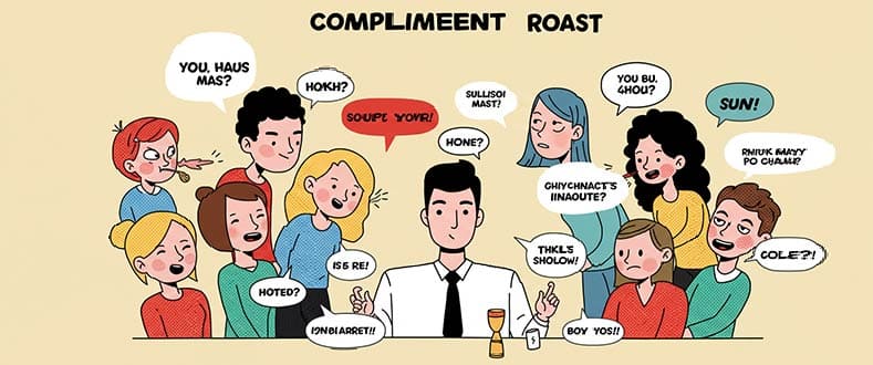 Compliment-roasts